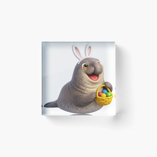 Item preview, Elephant Seal Easter Bunny designed and sold by Sillytoe.