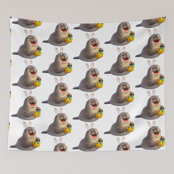 Item preview, Elephant Seal Easter Bunny designed and sold by Sillytoe.