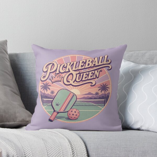 Item preview, Pickleball Queen Retro Vintage - Womens Pastel Sunset Sports Gift - Elegant Paddle Art designed and sold by BelievingCreate.