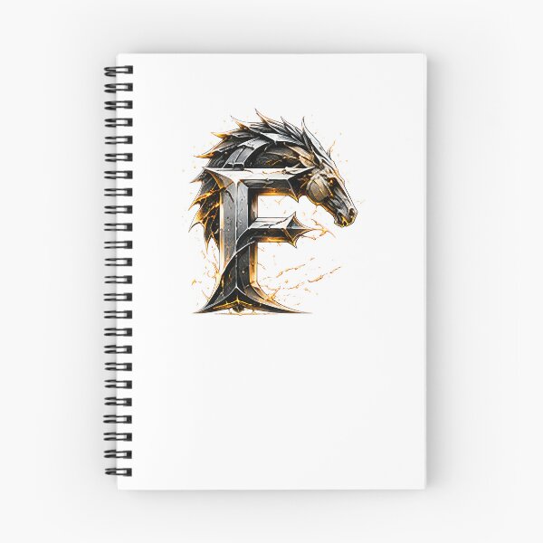 Item preview, Steelmane Aureforge: The Metallic Horse Letter F designed and sold by BlissBlvdShop.