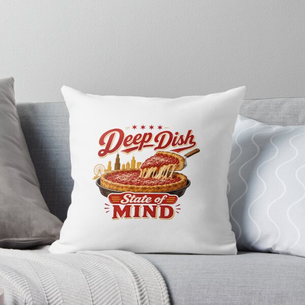 Item preview, Pegatina de Chicago con el lema "Estado mental profundo" designed and sold by RedRubyBubble.
