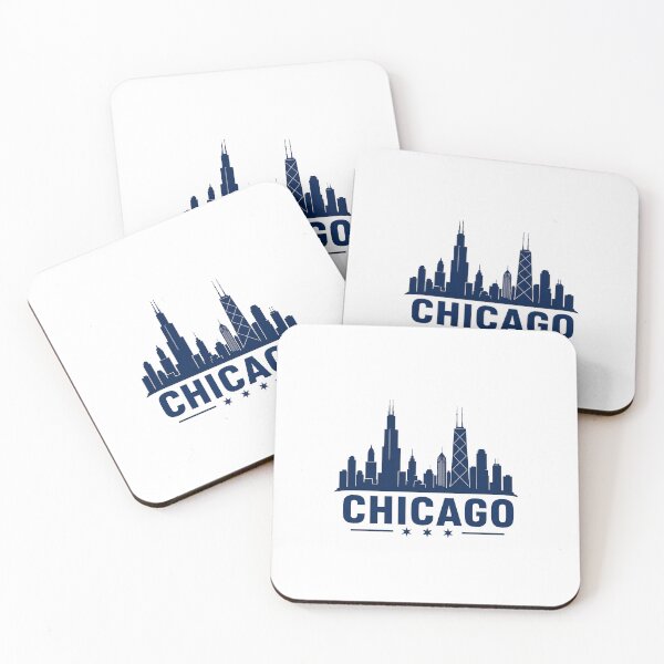 Item preview, Chicago Skyline Silhouette Sticker designed and sold by RedRubyBubble.