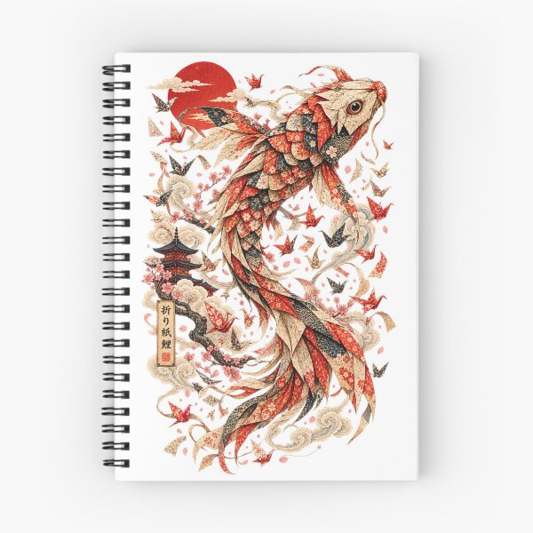 Item preview, The Paper Koi – Japanese Origami & Ukiyo-e Fantasy Art designed and sold by Substance_life.