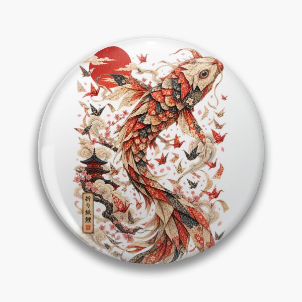 Item preview, The Paper Koi – Japanese Origami & Ukiyo-e Fantasy Art designed and sold by Substance_life.
