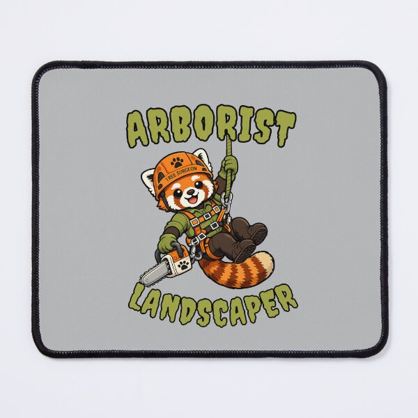 Item preview, Arborist Landscaper Cute Tree Surgeon Red Panda designed and sold by BigfeetLittlepaws.