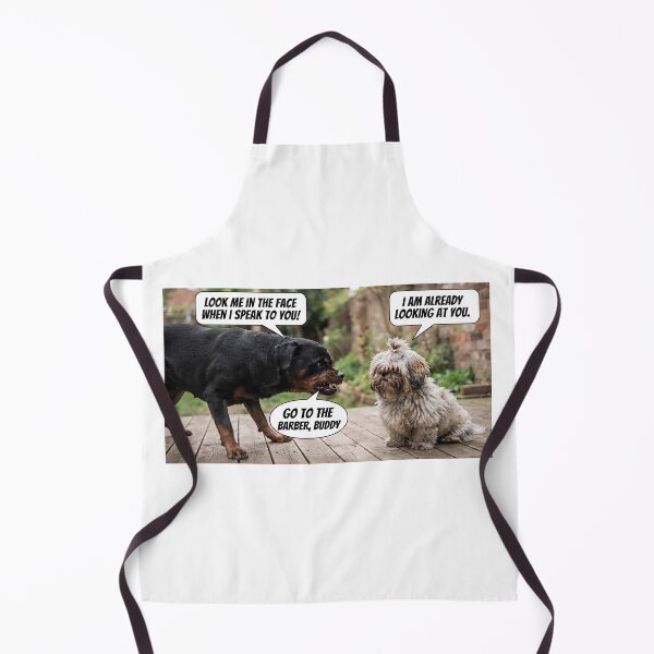 Item preview, Funny Rottweiler vs Shih Tzu Haircut Meme Dog Art designed and sold by AfresStudio.