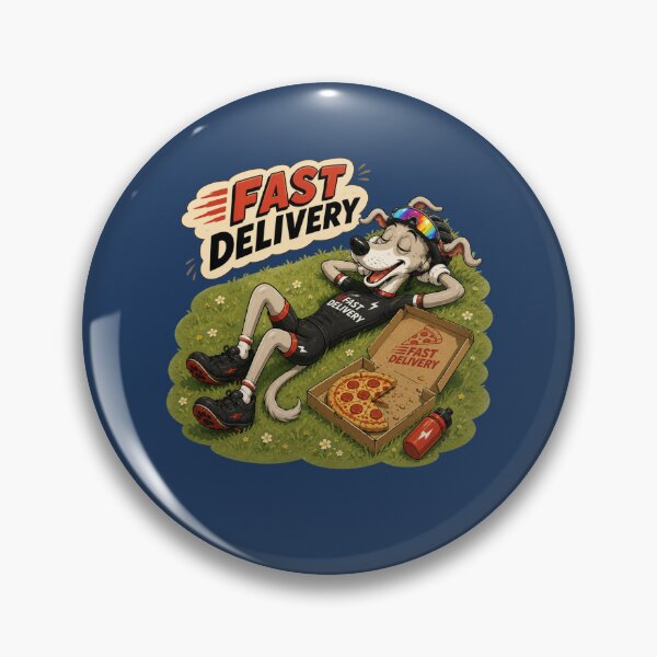 Item preview, Fast Delivery Funny Delivery Rider Pizza Break designed and sold by BigfeetLittlepaws.