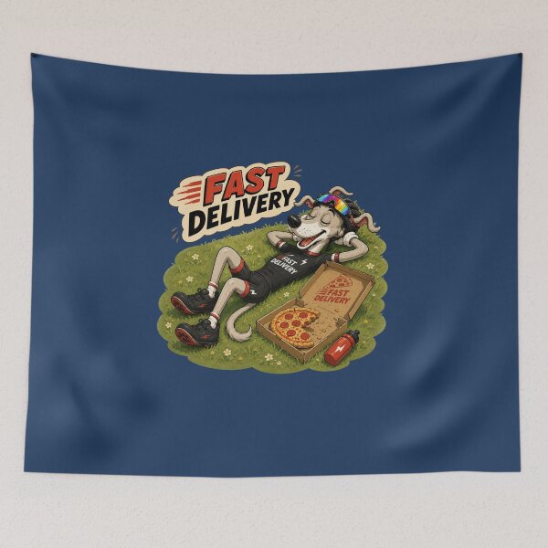Item preview, Fast Delivery Funny Delivery Rider Pizza Break designed and sold by BigfeetLittlepaws.