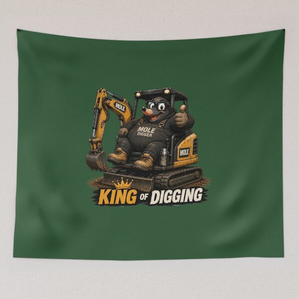 Item preview, King of Digging Excavator Operator Funny Mole designed and sold by BigfeetLittlepaws.