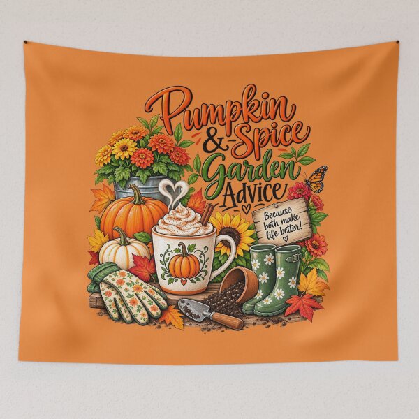 Item preview, “Pumpkin Spice & Garden Advice” designed and sold by Julie Leisure Gardening.