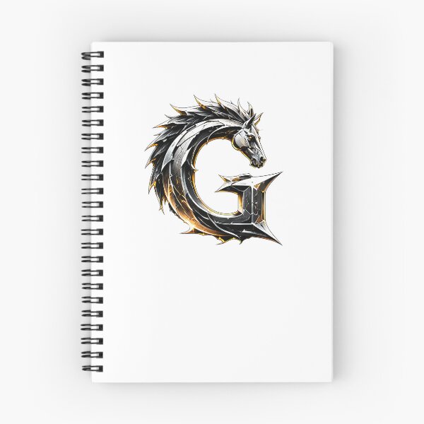 Item preview, Steelmane Aureforge: The Metallic Horse Letter G designed and sold by BlissBlvdShop.