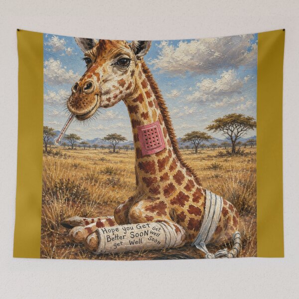 Item preview, My giraffe want to say to you get well soon designed and sold by Jonsmartdesigns.