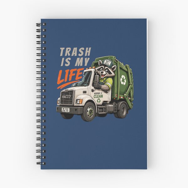 Item preview, Trash Is My Life Funny Garbage Truck Driver Raccoon designed and sold by BigfeetLittlepaws.