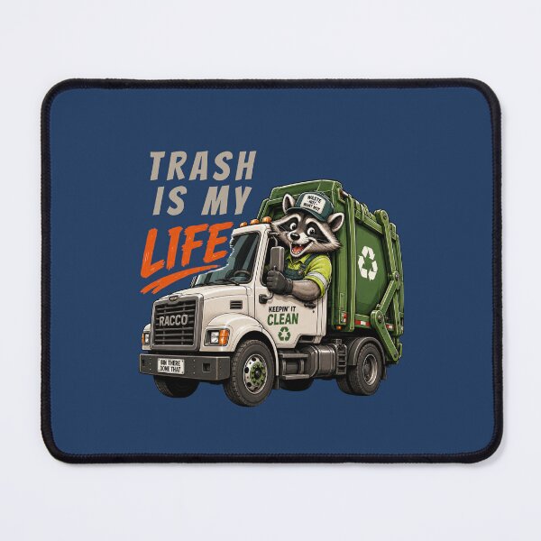 Item preview, Trash Is My Life Funny Garbage Truck Driver Raccoon designed and sold by BigfeetLittlepaws.