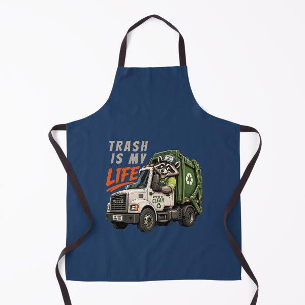 Item preview, Trash Is My Life Funny Garbage Truck Driver Raccoon designed and sold by BigfeetLittlepaws.