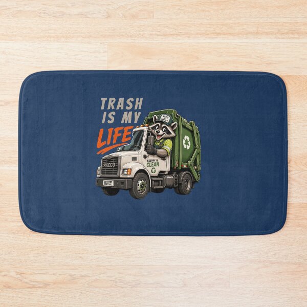 Item preview, Trash Is My Life Funny Garbage Truck Driver Raccoon designed and sold by BigfeetLittlepaws.