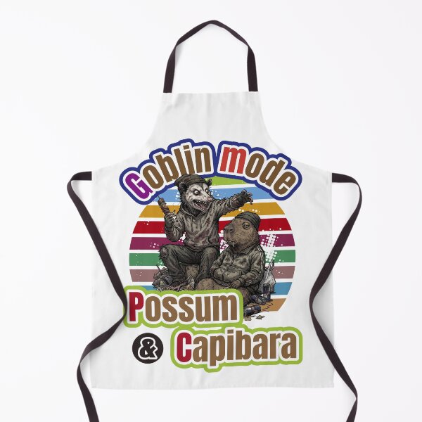 Item preview, Goblin mode -Possum & Capybara Retro Punk Animal Friends Vintage Sunset- designed and sold by LOVEARTDESIGN.