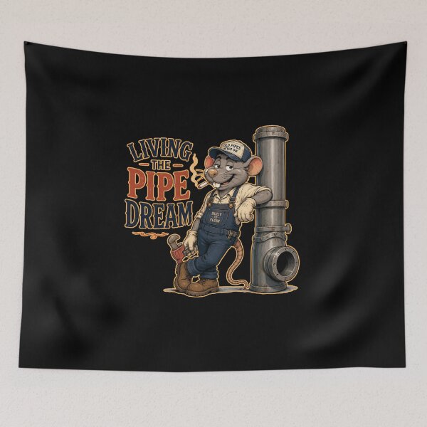 Item preview, Living The Pipe Dream Funny Plumber designed and sold by BigfeetLittlepaws.