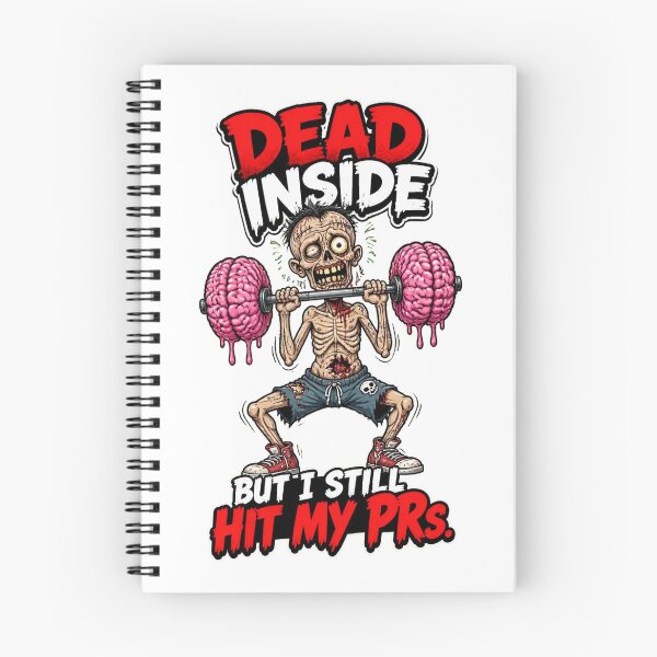 Item preview, Dead Inside But I Still Hit My PRs - Funny Zombie Gym Cartoon designed and sold by UrbaneVibeCo.