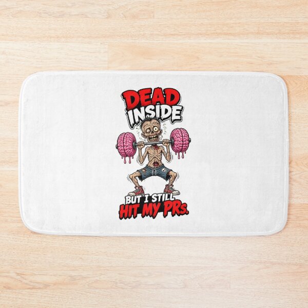 Item preview, Dead Inside But I Still Hit My PRs - Funny Zombie Gym Cartoon designed and sold by UrbaneVibeCo.