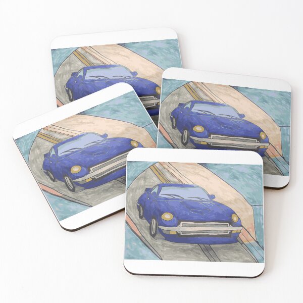 Item preview, Blue Sports Car Driving On Curve designed and sold by Racerapex.