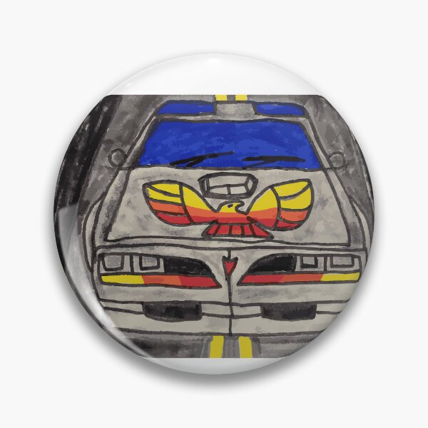 Item preview, White Muscle Car With Bird Emblem designed and sold by Racerapex.