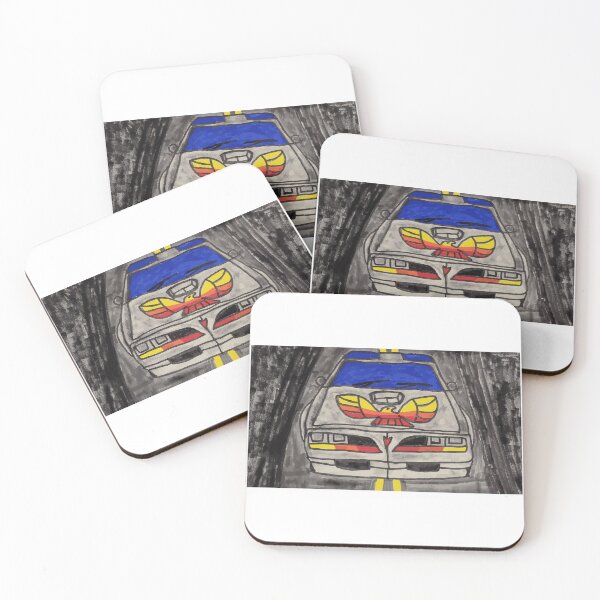 Item preview, White Muscle Car With Bird Emblem designed and sold by Racerapex.