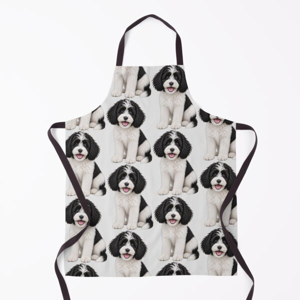 Item preview, Cavapoo Black and White Dog designed and sold by BackgroundND.