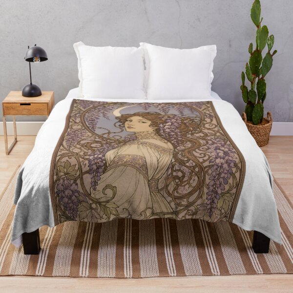 Item preview, Belle Epoque Woman Wisteria Spring Panel designed and sold by kuradoshanon.