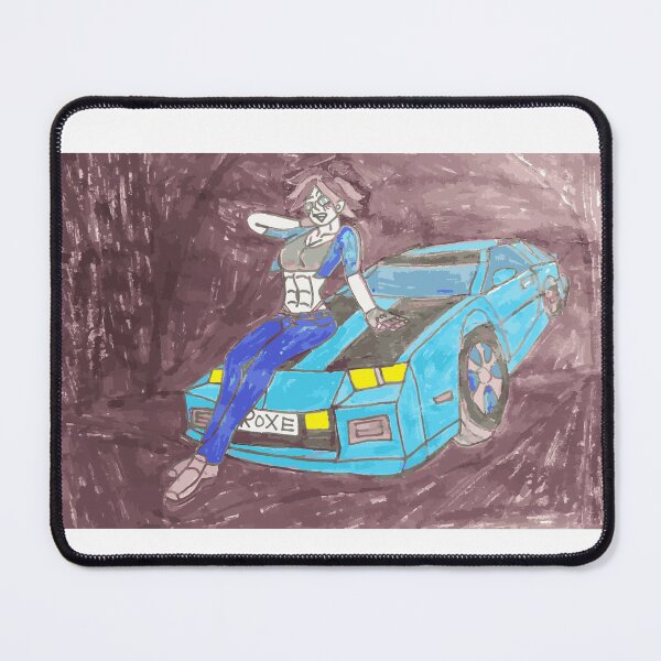 Item preview, Woman Sitting On Blue Sports Car designed and sold by Racerapex.