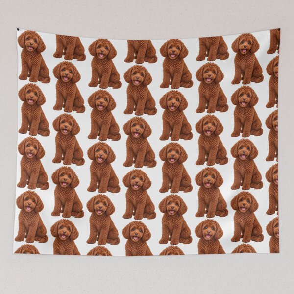 Item preview, Cavapoo Red Ruby Dog designed and sold by BackgroundND.