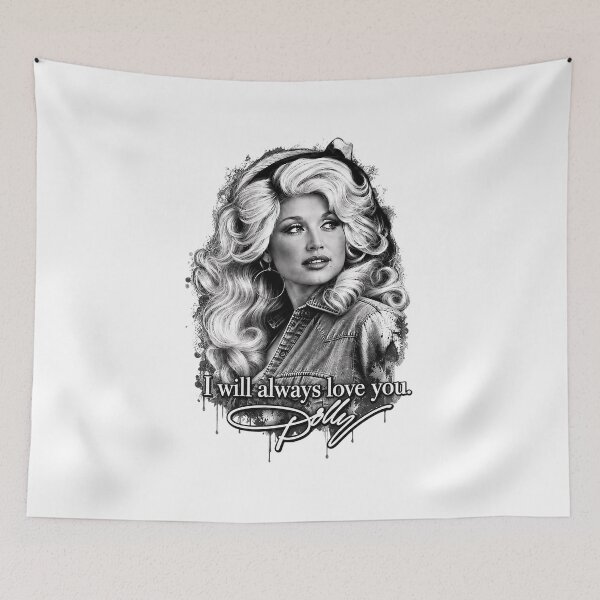 Item preview, Dolly Parton I Will Always Love You Vintage Grunge Portrait Signature designed and sold by DYALEEZ-XCR.