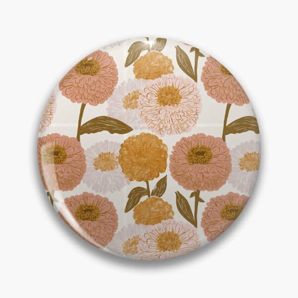 Item preview, Petaled Zinnia Print  - Botanical Garden Pattern - Christmas Gifts For Wife designed and sold by RoyalStarsPatts.