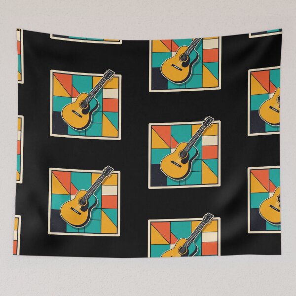 Item preview, Acoustic Guitar Geometric Art Print designed and sold by RAMemory.