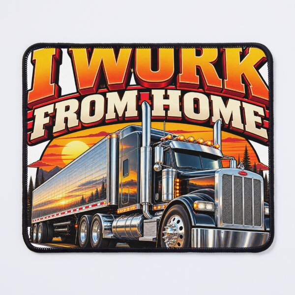 Item preview, Funny Trucker Work From Home Semi Truck Graphic for Drivers  designed and sold by LavIsInTheAir.