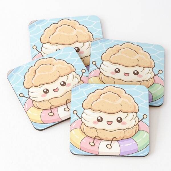Item preview, Cute Cream Puff Swimming designed and sold by LoveLife-11.