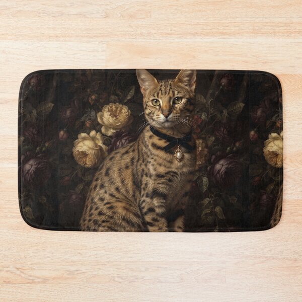 Item preview, Noble Bengal Cat with Pearl Drop Collar designed and sold by Real Beast Art.