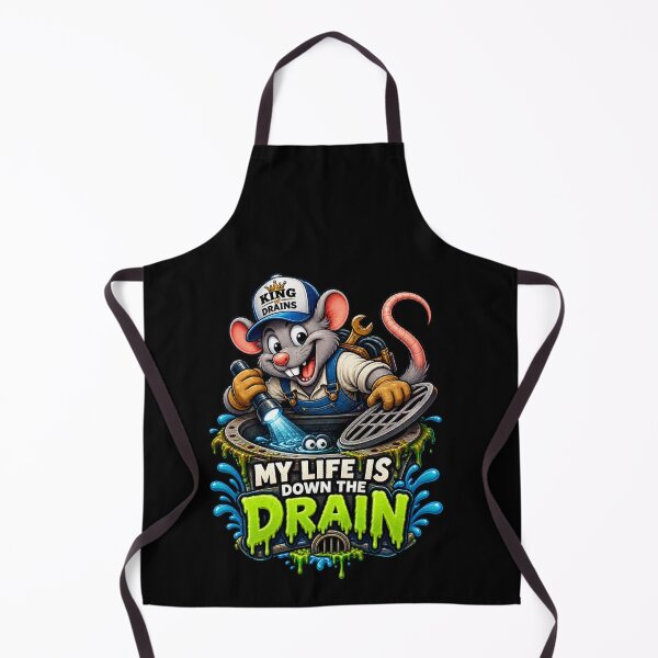 Item preview, My Life Is Down the Drain Funny Drain Cleaner Rat designed and sold by BigfeetLittlepaws.