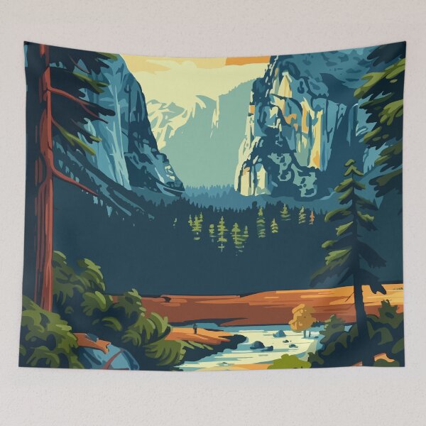 Item preview, Yosemite National Park Vintage Travel Poster designed and sold by DigiDesigns702.