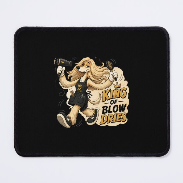 Item preview, King of Blow Dries Afghan Hound Hair Stylist designed and sold by BigfeetLittlepaws.
