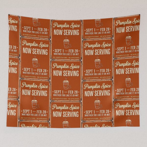Item preview, Pumpkin Spice Now Serving Vintage Diner Sign designed and sold by The Mellonaire.