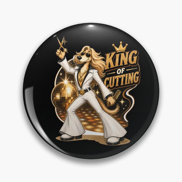 Item preview, King of Cutting Funny Afghan Hound Hairdresser designed and sold by BigfeetLittlepaws.
