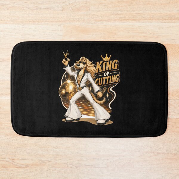 Item preview, King of Cutting Funny Afghan Hound Hairdresser designed and sold by BigfeetLittlepaws.