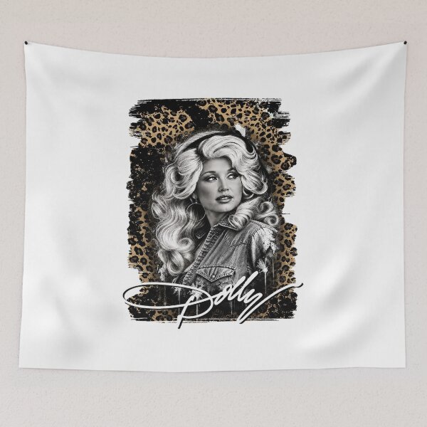 Item preview, Dolly Parton Leopard Print Vintage Western Signature Graphic designed and sold by DYALEEZ-XCR.