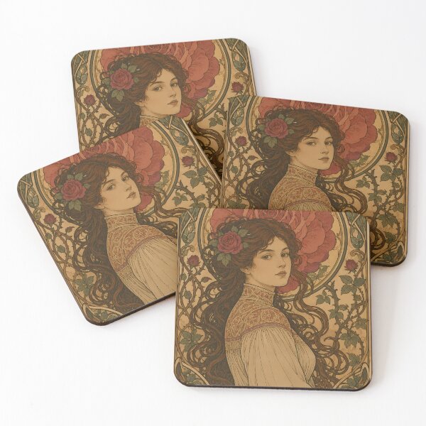 Item preview, Belle Epoque Woman Rose Garden Panel designed and sold by kuradoshanon.