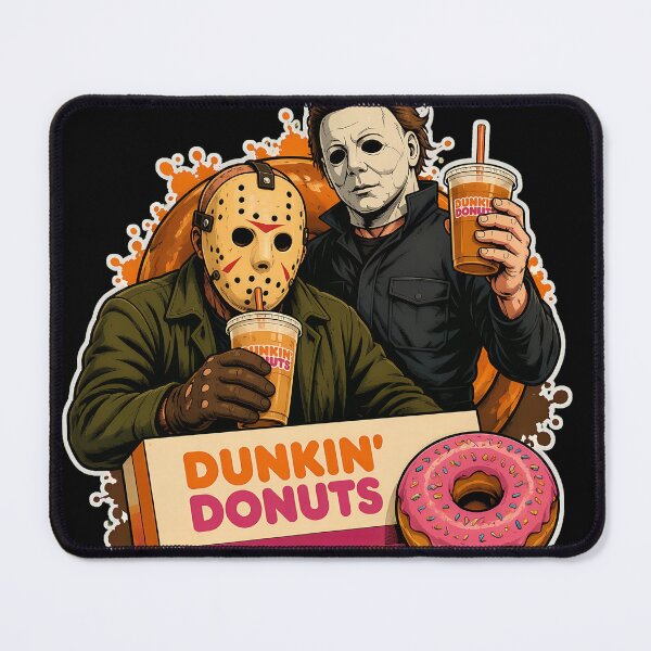 Item preview, Michael Myers Dunkin Donuts Halloween designed and sold by linettemauso.