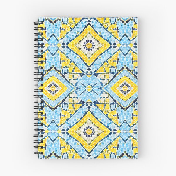 Item preview, Vibrant Yellow and Sky Blue Mosaic Pattern designed and sold by zenjiinspired.