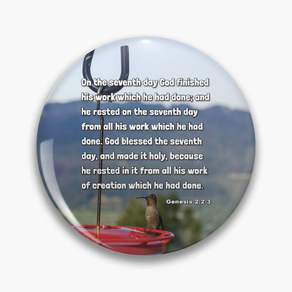 Item preview, Genesis 2:2-3 God Creates The Sabbath - Hummingbird Photograph designed and sold by InsprtnlArtbyDP.