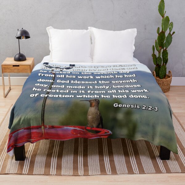 Item preview, Genesis 2:2-3 God Creates The Sabbath - Hummingbird Photograph designed and sold by InsprtnlArtbyDP.
