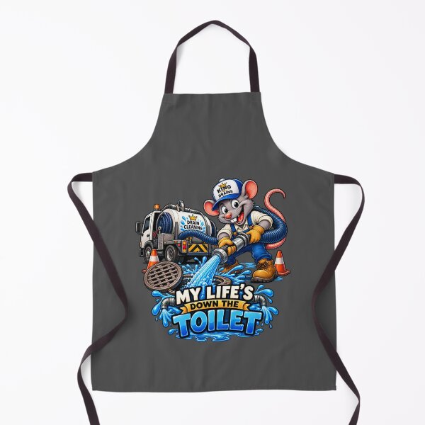 Item preview, My Life’s Down the Toilet – Funny Drain Cleaner Sewer Worker Rat designed and sold by BigfeetLittlepaws.